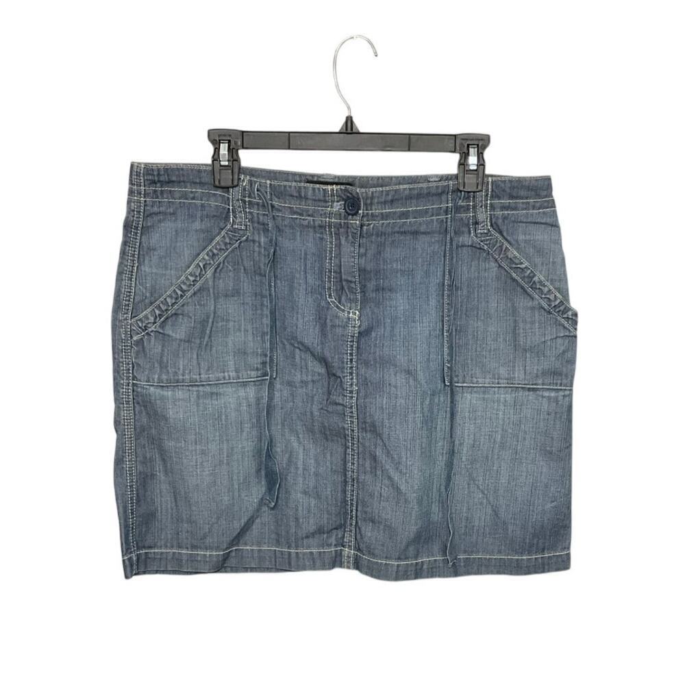 VTG Y2K NEW YORK & COMPANY Low Rise Denim Skirt Size 12 Large